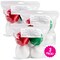 Multipack of 3 - Handy Hands Decor Satin Covered Styrofoam Balls 3" 4/Pkg-2 White, 1 Red & 1 Green